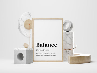 8.5" x 11" Balance Definition Print