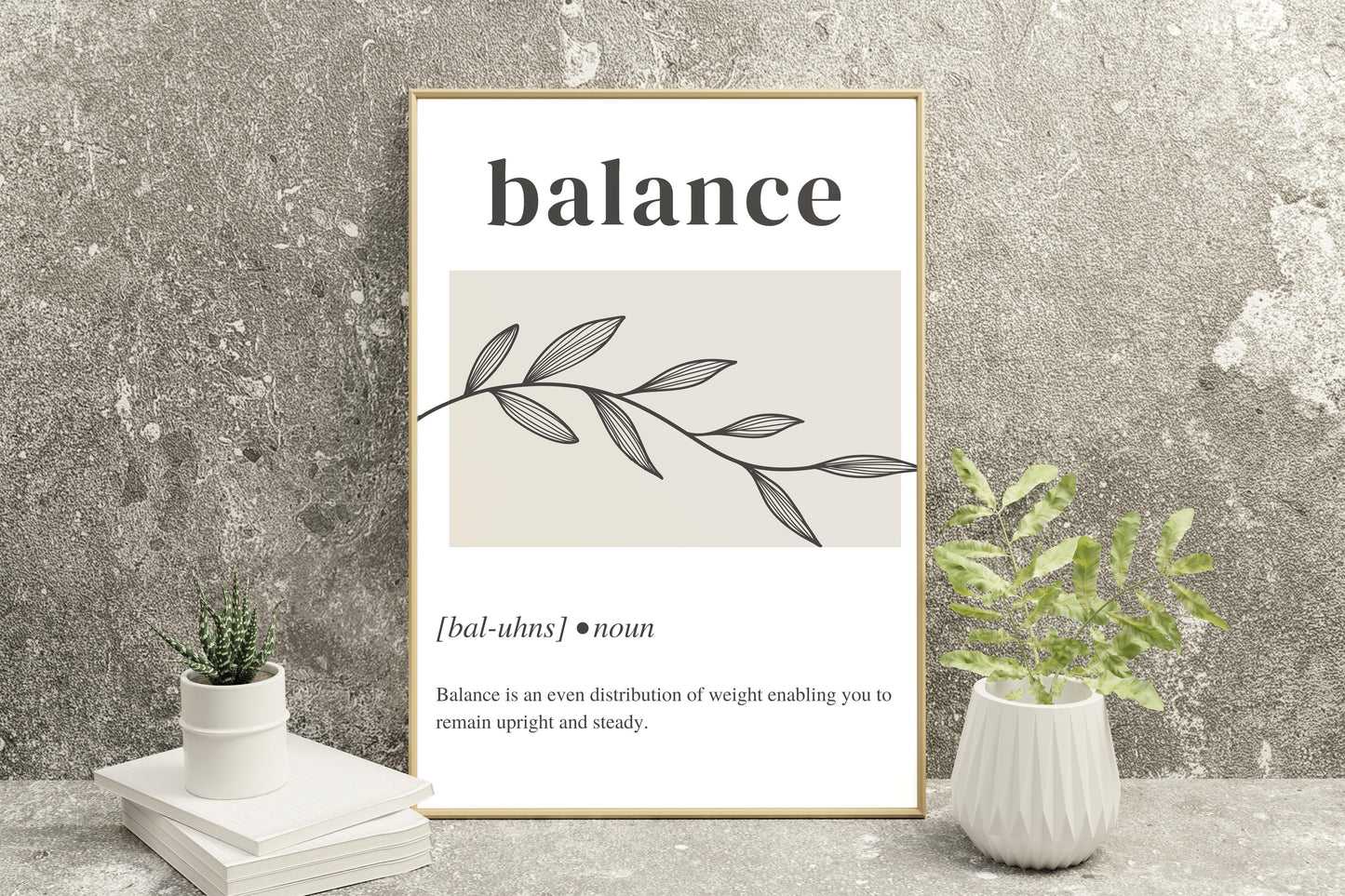 8.5" x 11" Balance Definition Floral Print