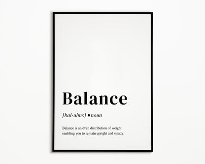 8.5" x 11" Balance Definition Print