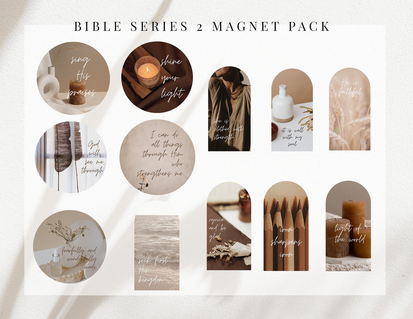 Set of 12, Bible Series 2 Magnet Pack