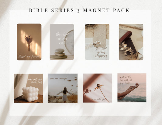 Set of 8, Bible Series 3 Magnet Pack