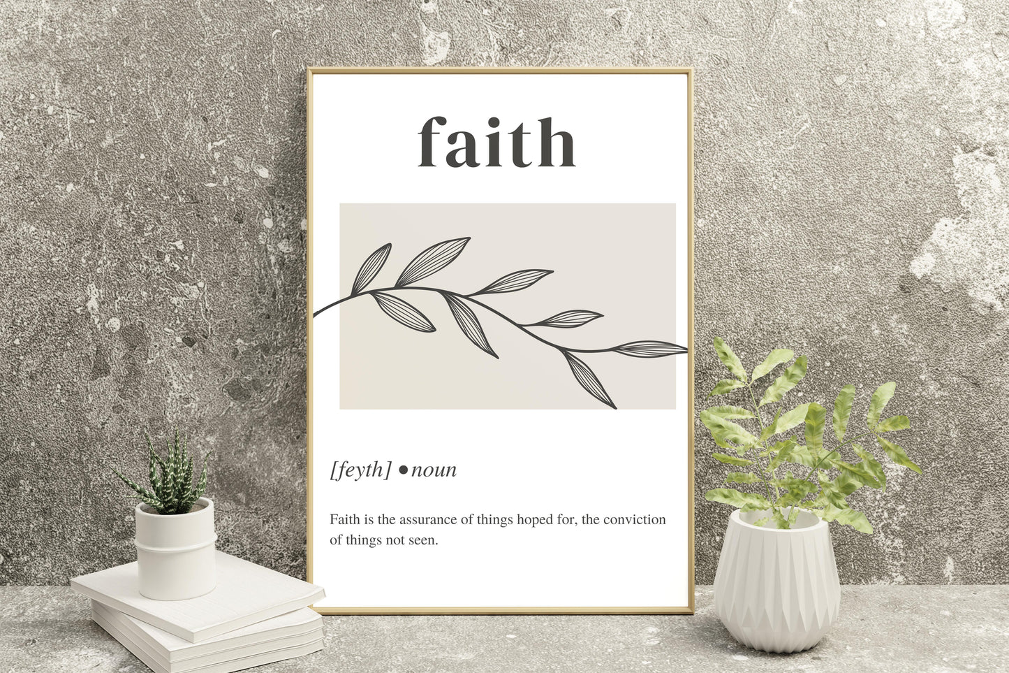 8.5" x 11" Faith Definition Floral Print