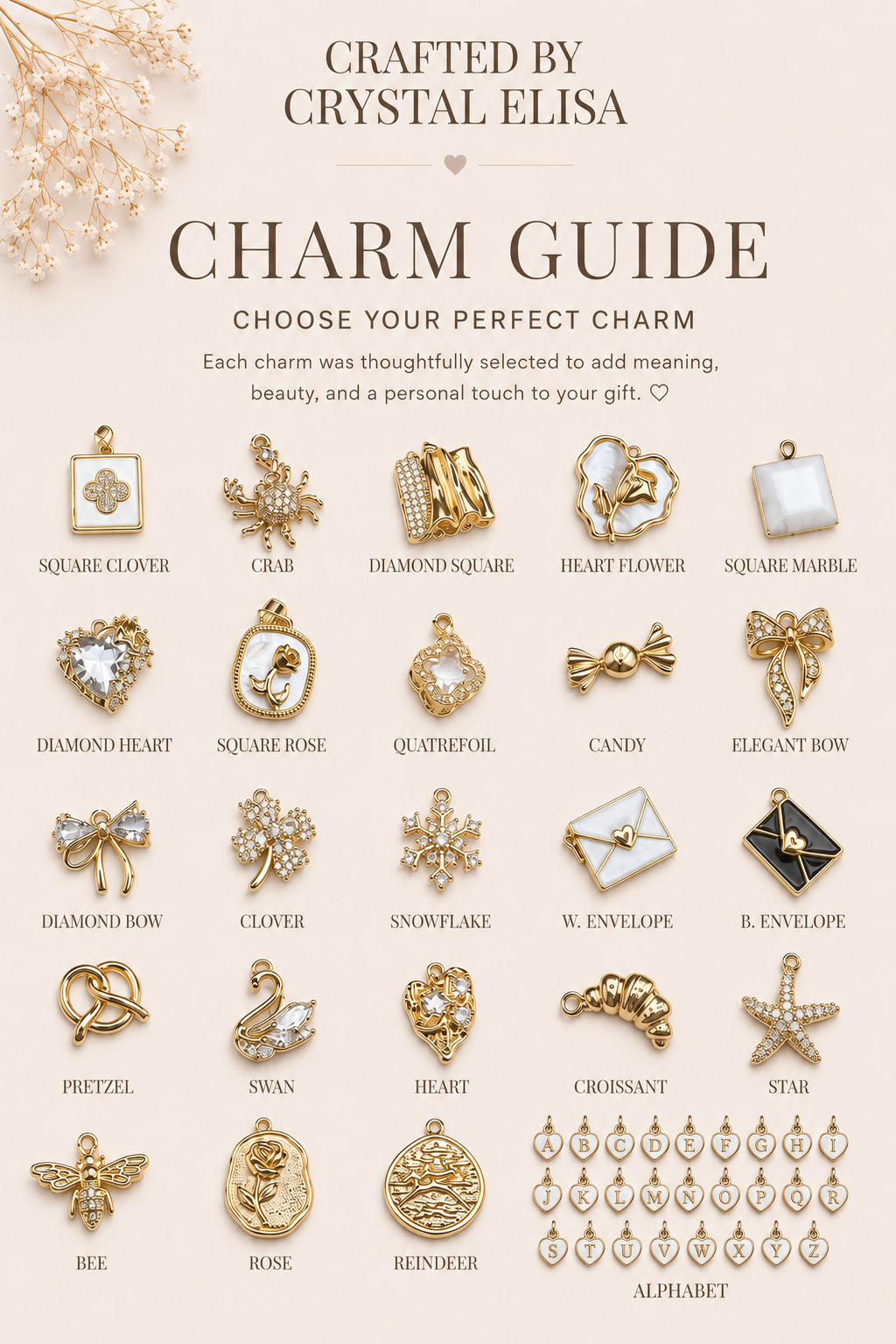 Gold Bag Charm, Purse Accessory, Handbag Charm