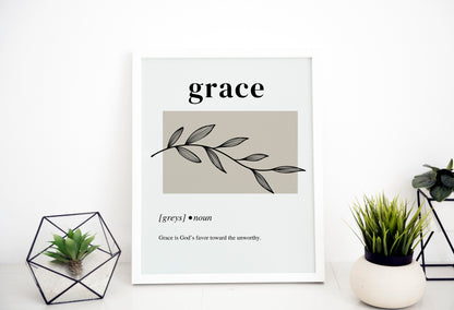 8.5" x 11" Grace Definition Floral Print