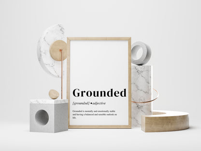 8.5" x 11" Grounded Definition Print