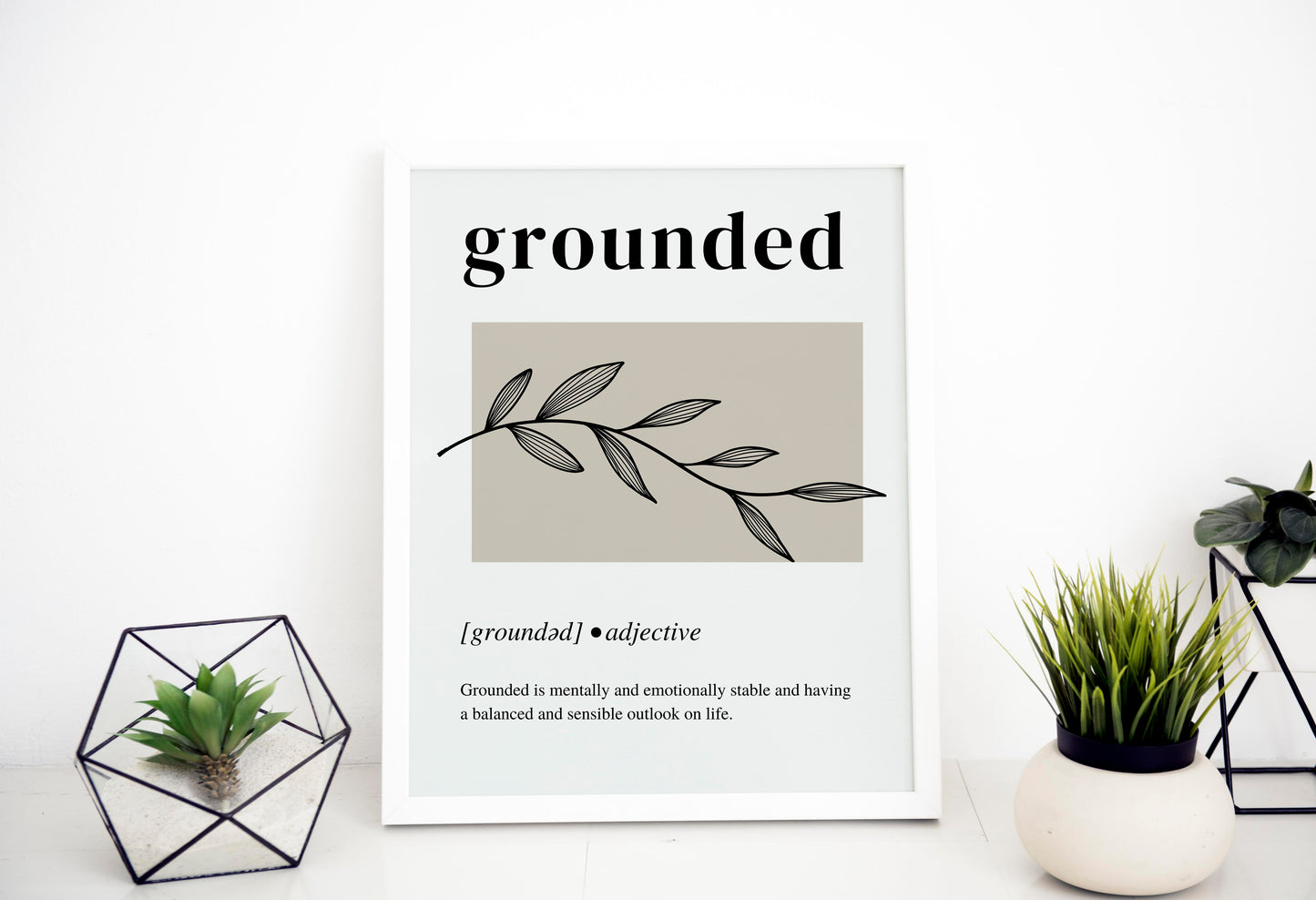 8.5" x 11" Grounded Definition Floral Print