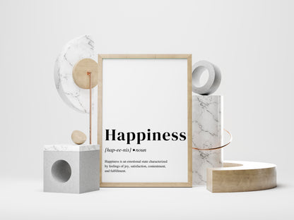 8.5" x 11" Happiness Definition Print