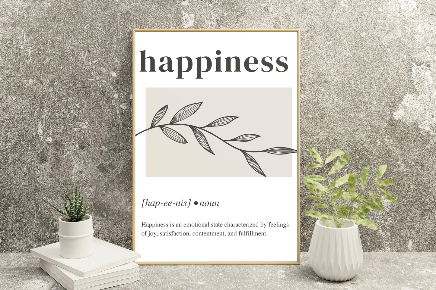 8.5" x 11" Happiness Definition Floral Print