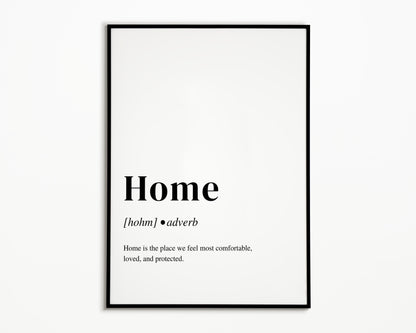 8.5" x 11" Home Definition Print