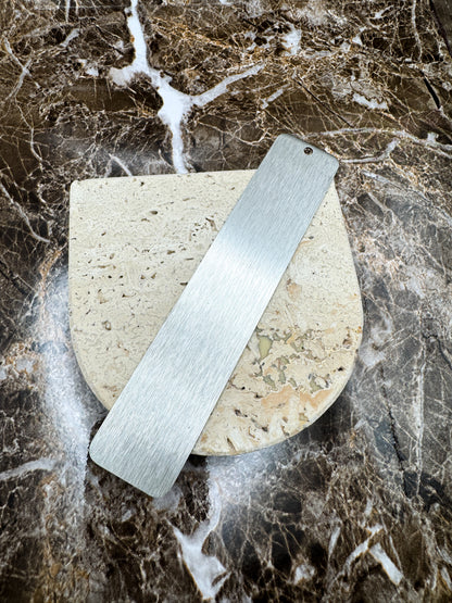 The Sterling Script Custom Bookmark, Personalized Stainless Steel Metal Bookmark (5” x 1”)