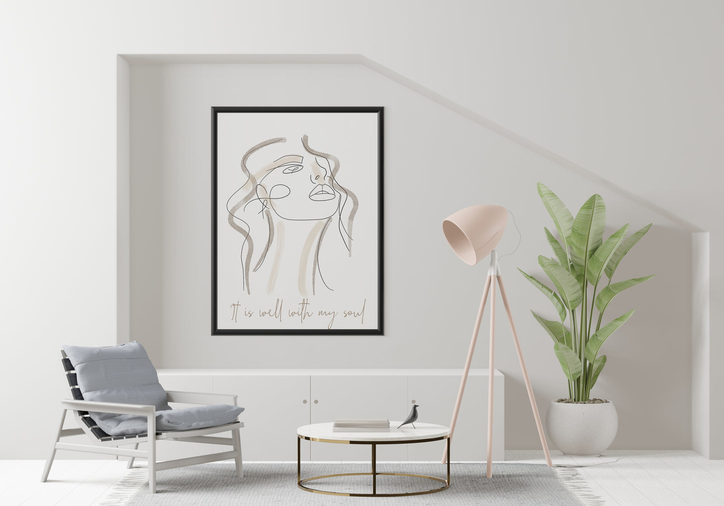 5"x7" It Is Well with My Soul Minimal Art Print