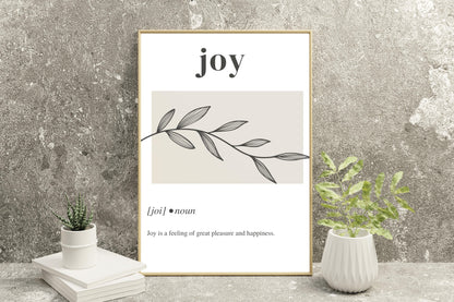 8.5" x 11" Joy Definition Floral Print