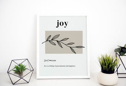 8.5" x 11" Joy Definition Floral Print