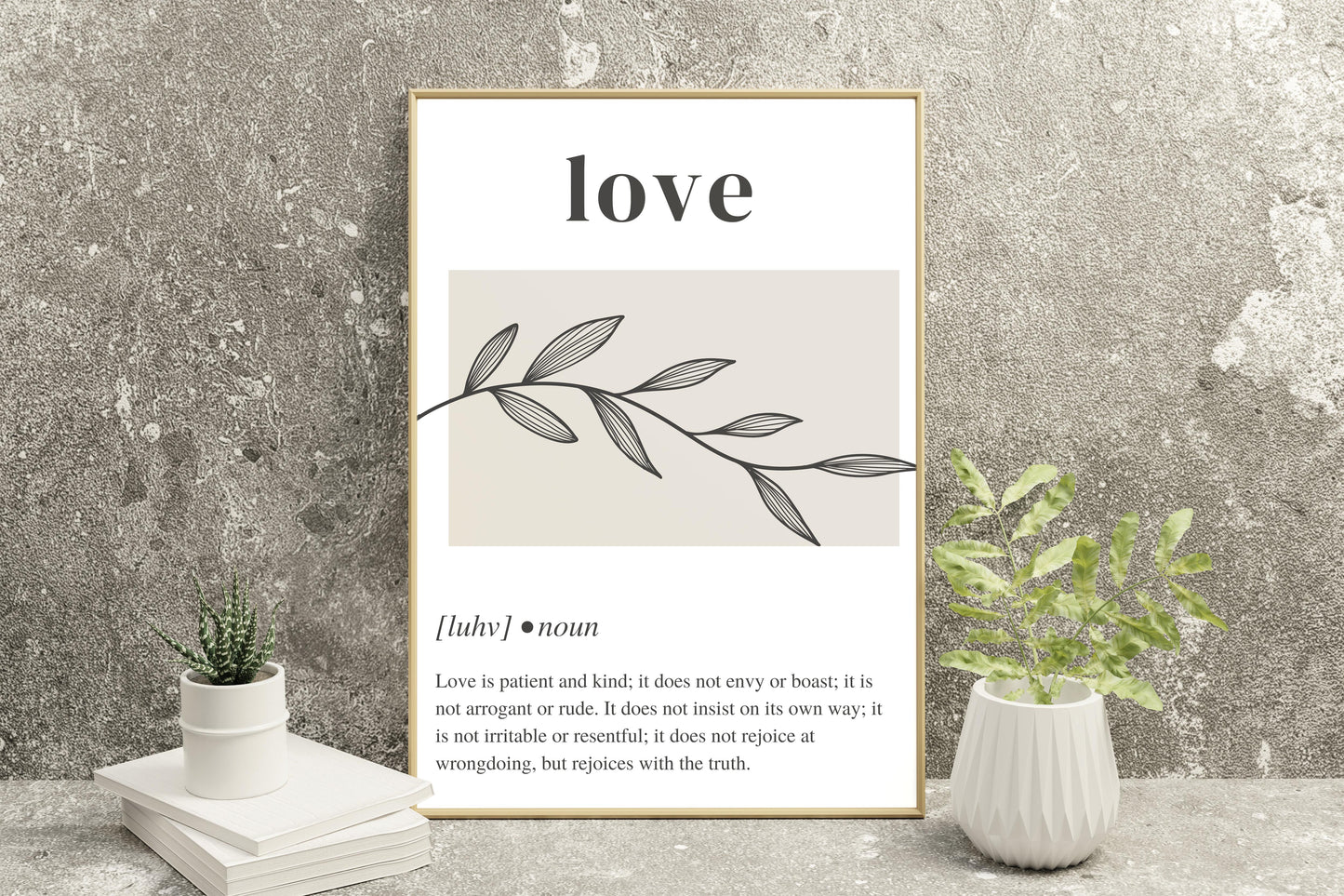 8.5" x 11" Love Definition Floral Print