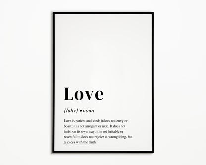 8.5" x 11" Love Bible Definition Print