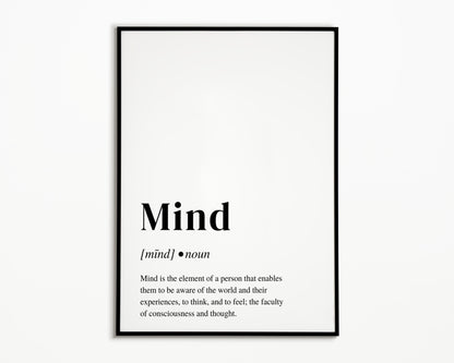 8.5" x 11" Mind Definition Print