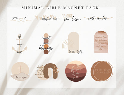 Set of 12, Minimal Bible Magnet Pack