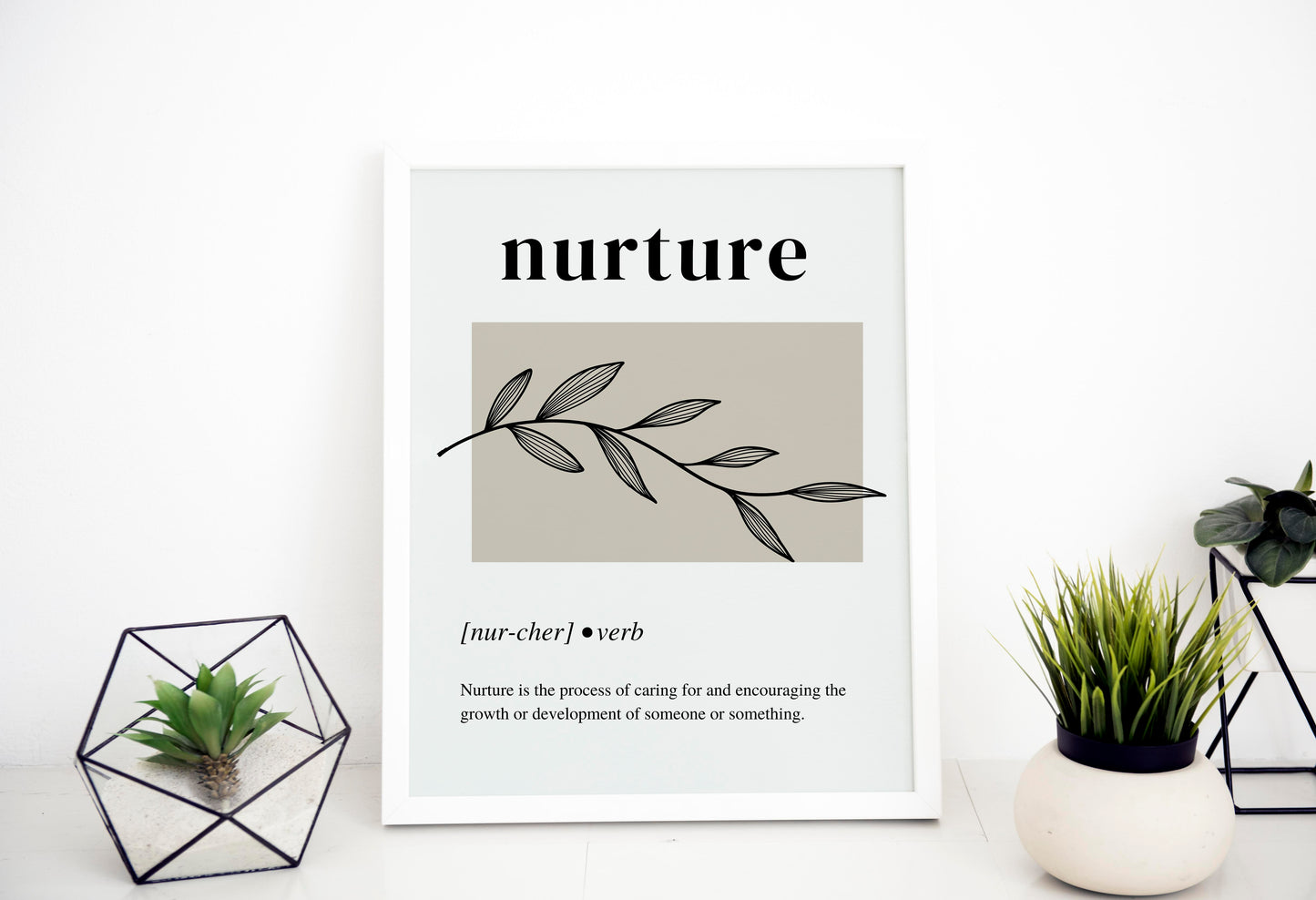 8.5" x 11" Nurture Definition Floral Print