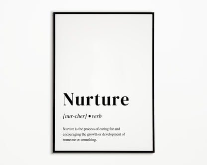 8.5" x 11" Nurture Definition Print