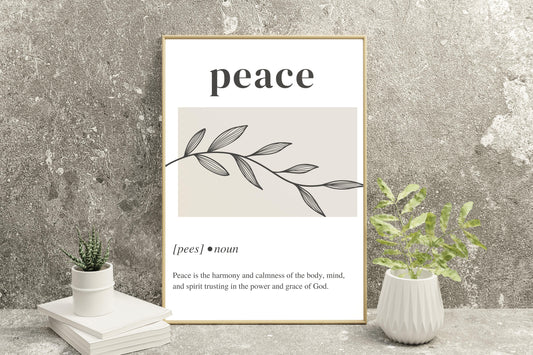 8.5" x 11" Peace Definition Floral Print