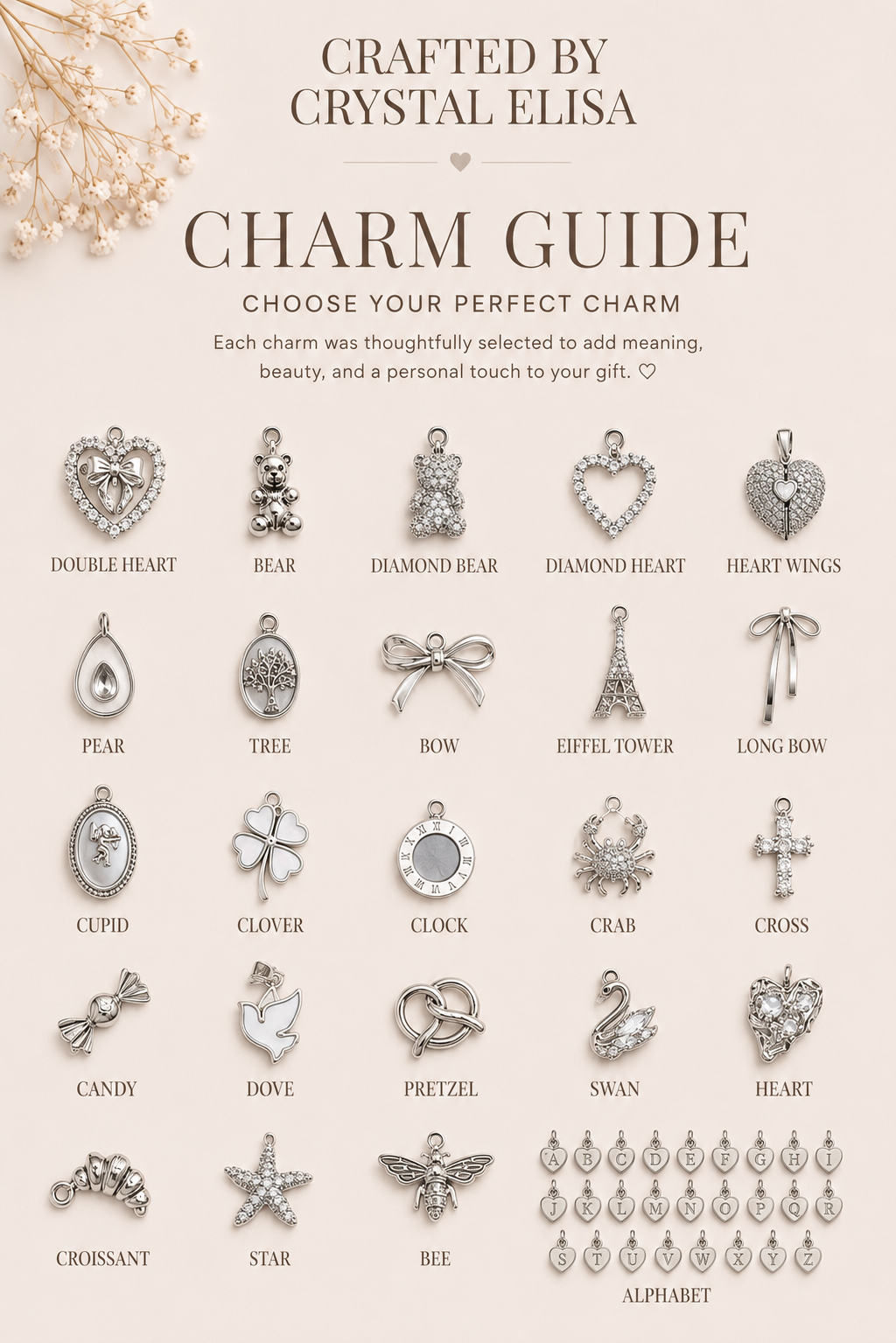 Silver Bag Charm, Purse Accessory, Handbag Charm