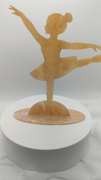 Ballerina Earring Holder, Personalized Acrylic Jewelry Stand for Girls